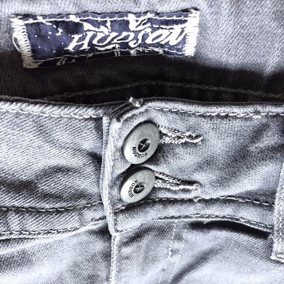 Hudson Jeans Lowrise Bootcut Light Gray Wash Flap Pockets Retro Size 28 - Picture 3 of 13